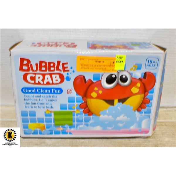 BUBBLE CRAB BATTERY OPERATED BUBBLE TOY GAME FOR