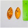 Image 1 : 21)  LOT OF 2 LAB CREATED BALTIC AMBER GEM-