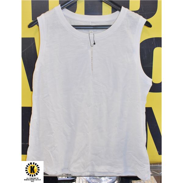 NEW   THE DROP    SIZE L WHITE SLEEVLESS TOP