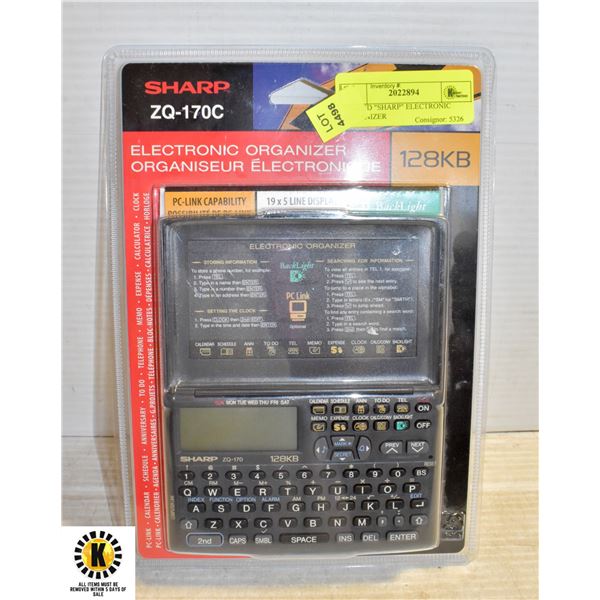 SEALED  SHARP  ELECTRONIC ORGANIZER