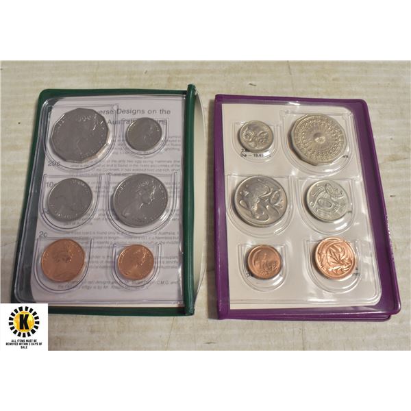 1977 & 1982 AUSTRALIA COMMEM COIN SETS BU