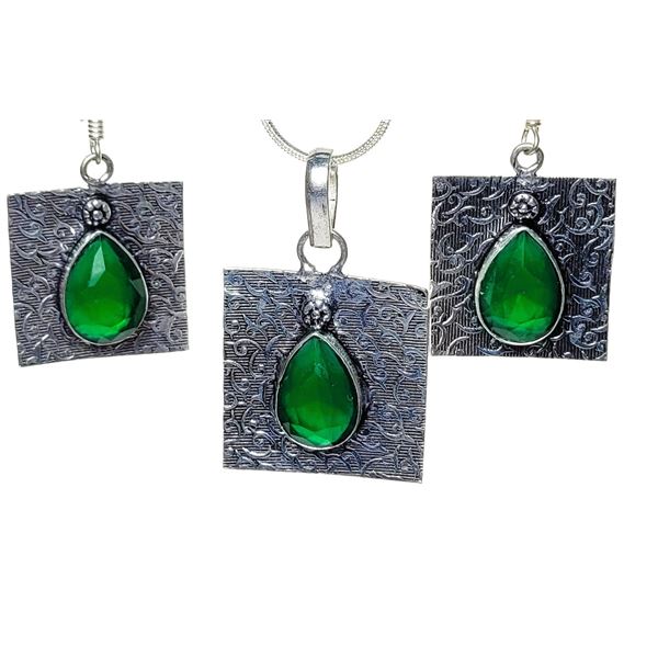 3)  STAMPED 925, SET OF DROP EARRINGS AND