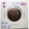 Image 2 : 14)  CANADIAN 1917, KING GEORG V LARGE PENNY.