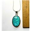 Image 1 : 4)  OVAL AUSTRALIAN TRIP LATE OPAL PENDANT ON