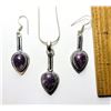 Image 1 : 2)  NATURAL TEAR DROP PURPLE LAPIDATE