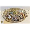 Image 1 : MIRRORED VANTIY TRAY WITH JEWELRY