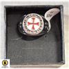 Image 1 : 316L STEEL KNIGHTS TEMPLAR RING SIZE 11