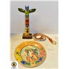 Image 1 : VINTAGE 1963 BANFF PLATE, TOTEM POLE AND BELT