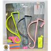 NEW 3 PACK COLOURED DOOR HOOKS