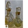 Image 1 : TWO GLASS LIQUOR BOTTLES