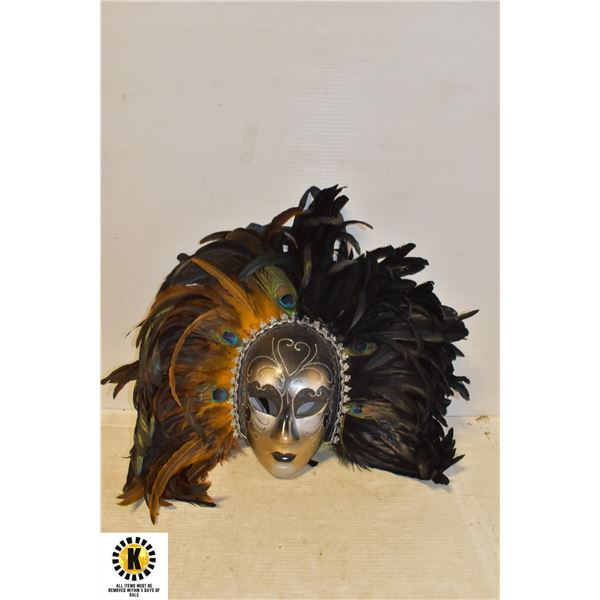 CUSTOM FANCY FEATHER XLARGE WALL MASK