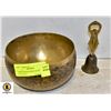 Image 1 : TIBETAN SONG BOWL & BUDDHIST BRASS BELL