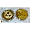 Image 1 : PAIR OF GOLD PLATED CASED COLLECTORS COINS