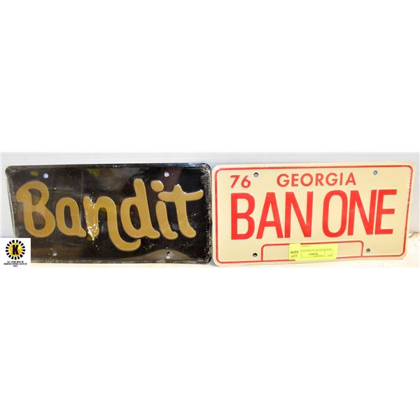 NEW NOVELTY LICENSE PLATES - 2