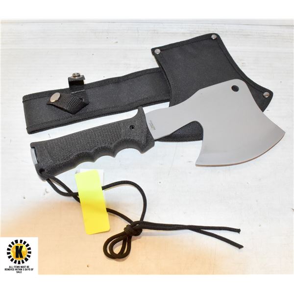 RTEK BLACK SURVIVAL AXE WITH SHEATH & SURVIVAL KIT