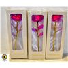 Image 1 : 3 FOREVER LOVE 24K GOLD PLATED ARTIFICAL ROSES