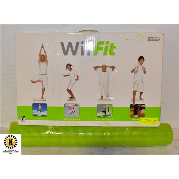 WII FIT BOARD + GREEN YOGA MAT