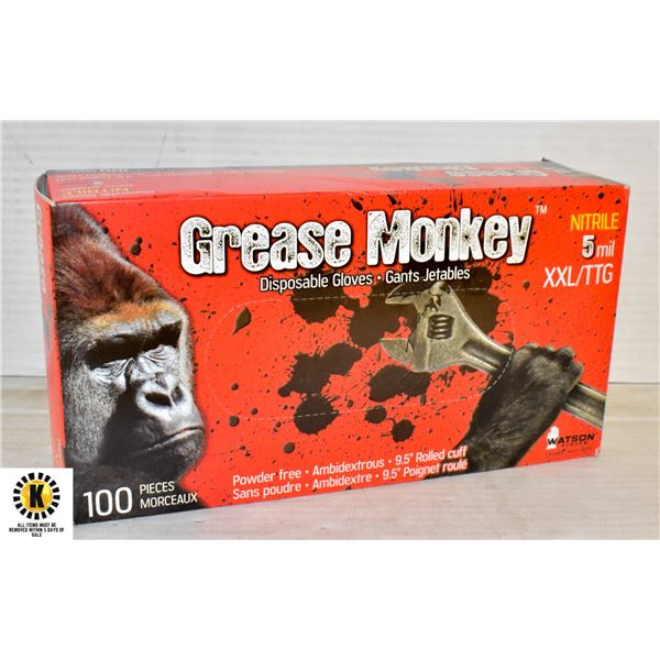 GREASE MONKEY GLOVES SIZE XXL 5 MIL 100