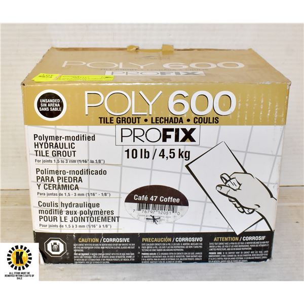 BOX OF POLY 600 TILE GROUT POLYMER-MODIFED