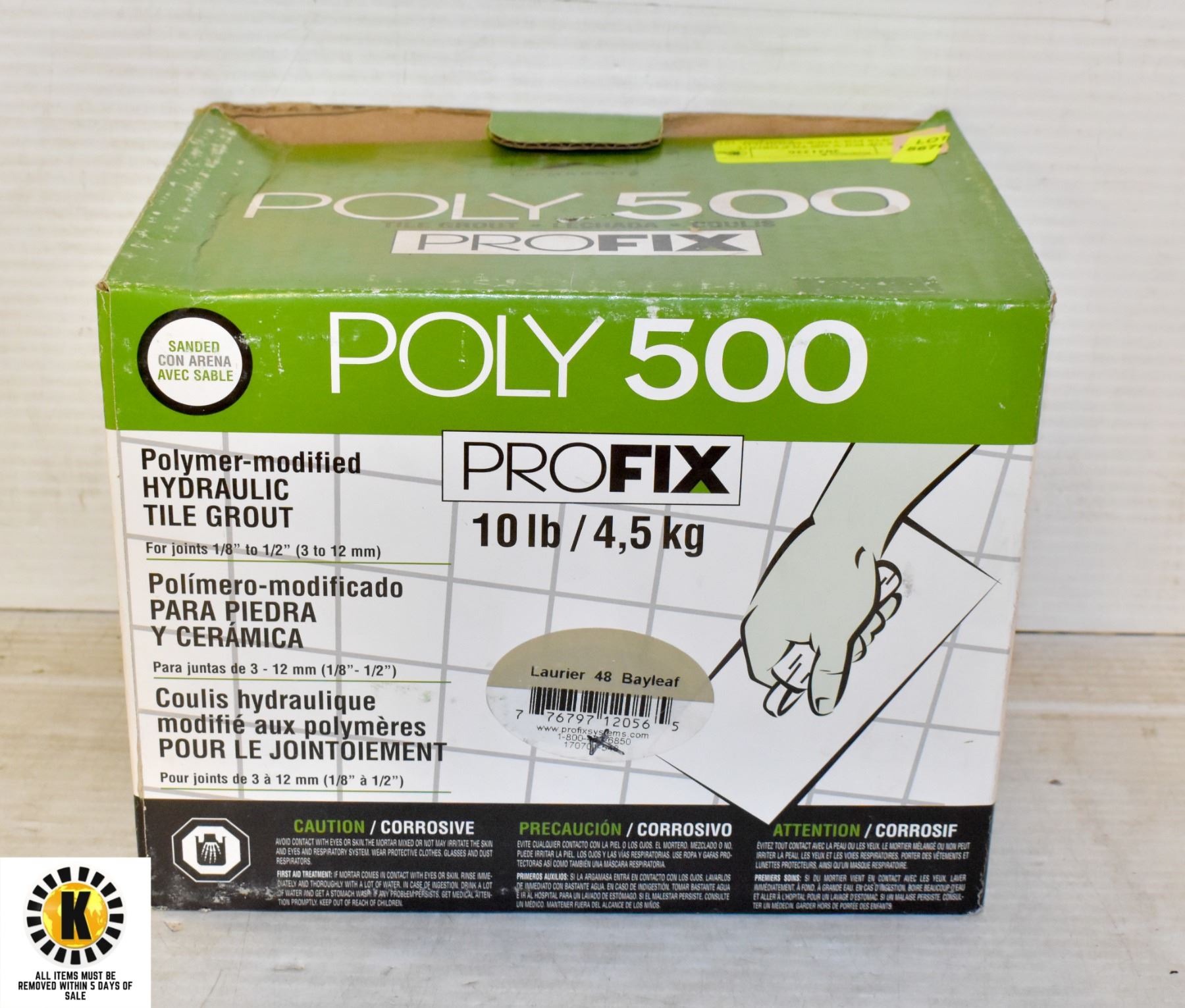 BOX OF POLY 500 TILE GROUT PROFIX POLYMER-MODIFIED