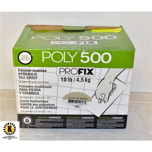 BOX OF POLY 500 TILE GROUT PROFIX POLYMER-MODIFIED