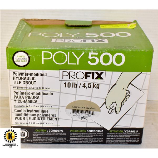 BOX OF POLY 500 TILE GROUT PROFIX POLYMER-MODIFIED