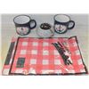 Image 1 : FLAT WITH NEW PICNIC TABLE CLOTH, 2 NEW SEA THEMED