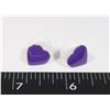 Image 1 : NEW 80'S STYLE PURPLE HEART STUD EARRINGS