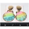 Image 1 : NEW RAINBOW GOLD TONE DROP EARRINGS