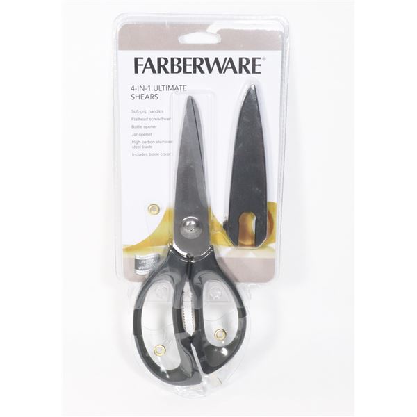 NEW FARBERWARE 4 IN 1 ULTIMATE SHEARS