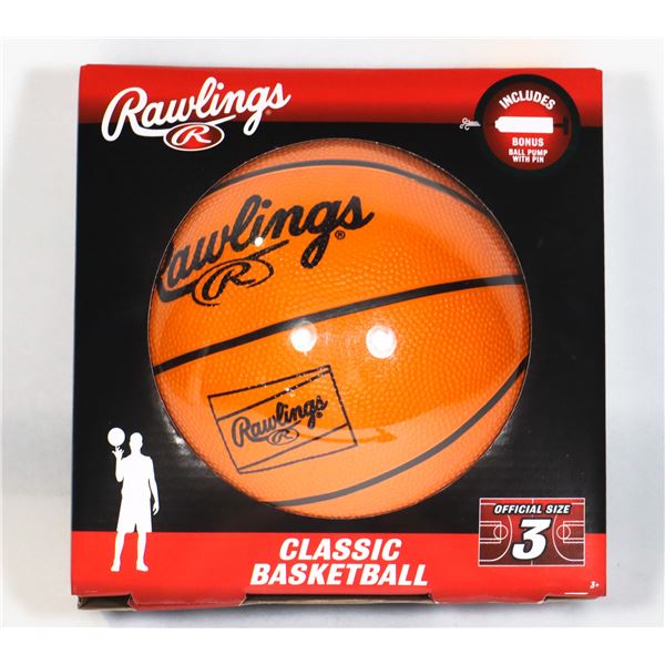 NEW RAWLINGS BASKET BALL (INCLUDES BONUS PUMP)