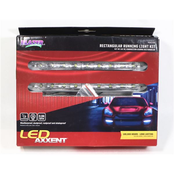 NEW 2PC LED RECTANGULAR RUNNING LIGHT KIT