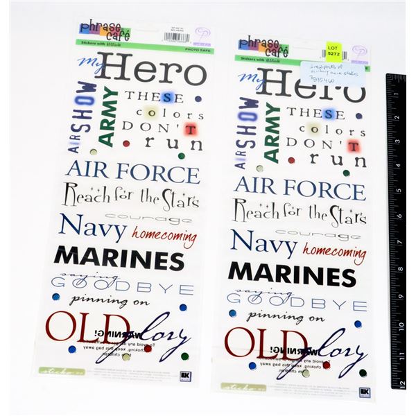 2 NEW PACKS OF MILITARY THEMED STICKERS