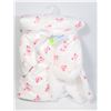Image 1 : NEW SHERPA LINED BUTTERFLY PATTERN BABY BLANKET