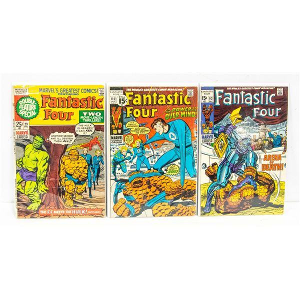 3 FANTASTIC FOUR ISSUES