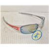 1 PAIR RED AND GREY OAKLEY REPLICA SUNGLASSES