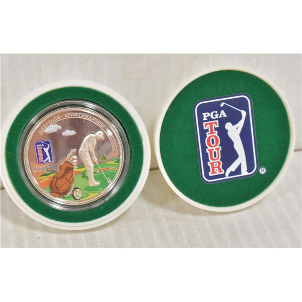 COOK ISLANDS 2014 $5 PGA TOUR: GREEN - STERLING