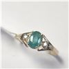 Image 1 : BZ1082-11 10K EMERALD DIAMOND RING