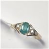 Image 1 : BZ1081-11 10K EMERALD DIAMOND RING