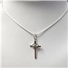 Image 1 : BZ1081-45 SILVER CROSS 18" NECKLACE