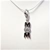 Image 1 : BZ1081-41 SILVER CZ "MOM" 18" NECKLACE