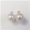 Image 1 : BZ1081-7 14K FRESH WATER PEARL DIAMOND EARRINGS