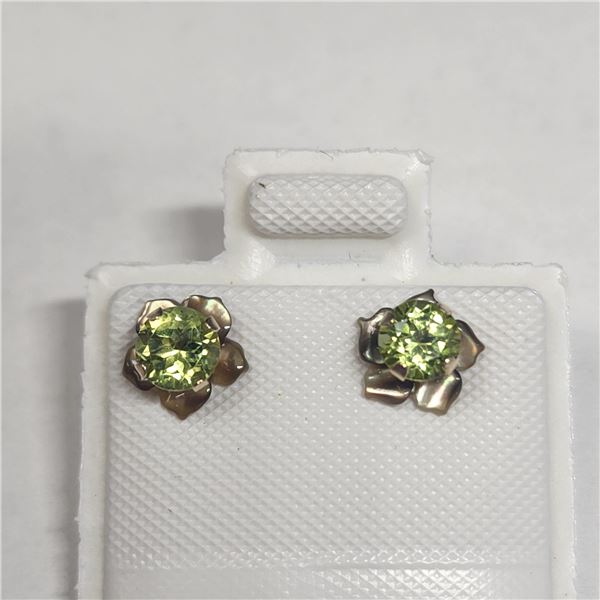 BZ1081-24 10K PERIDOT 2IN1 EARRINGS