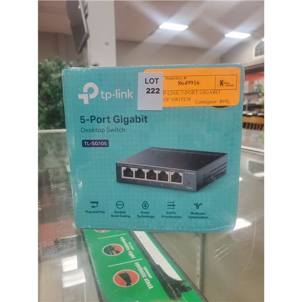 NEW TP-LINK 5-PORT GIGABIT DESKTOP SWITCH