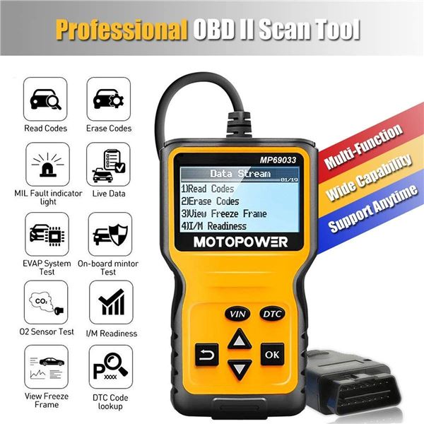 NEW MOTOPOWER OBD2/EOBD+CAN CAR DIAGNOSTIC TOOL