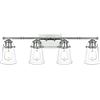 Image 1 : NEW REPACKED WICLLON CHROME 4 LIGHT VANITY FIXTURE