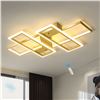 Image 1 : NEW REPACKED JAYCOMEY GOLD TONE LED CEILING LIGHT