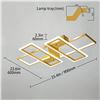 Image 2 : NEW REPACKED JAYCOMEY GOLD TONE LED CEILING LIGHT