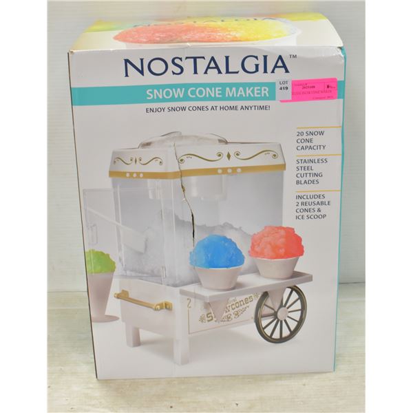 NOSTALGIA SNOW CONE MAKER