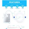 Image 2 : NEW ENSENIOR 4" LED RECESSED SLIM POT LIGHTS WITH